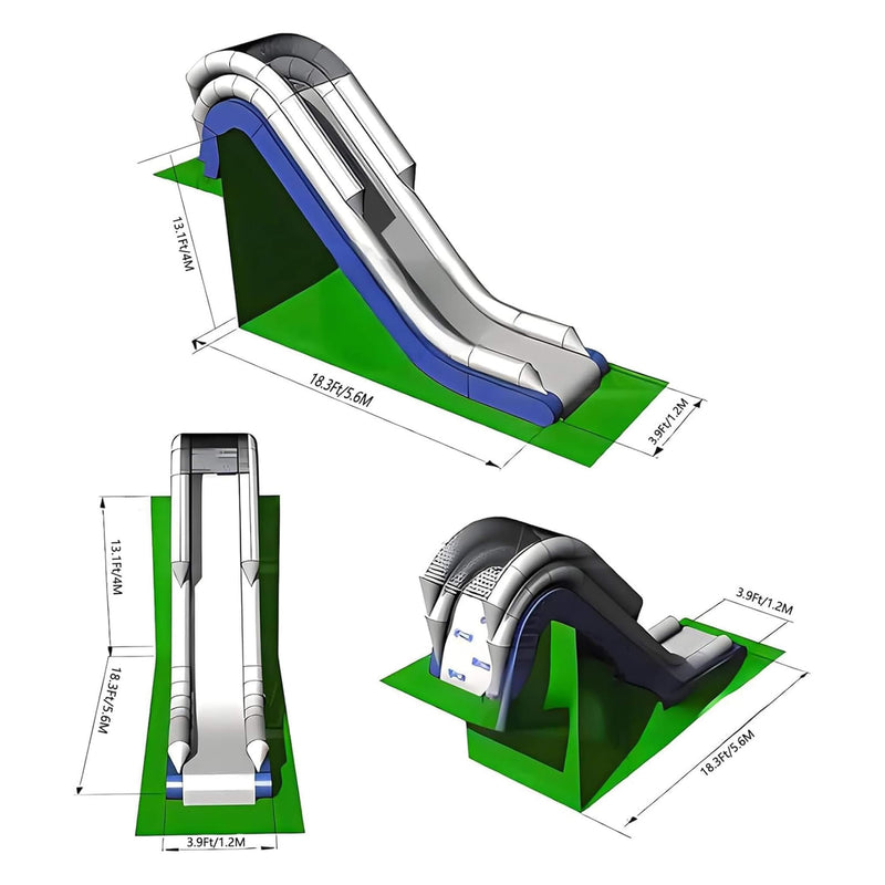 Extra Large Inflatable Floating Yacht Water Slide With Air Pump And Protection Net (SAK97618)