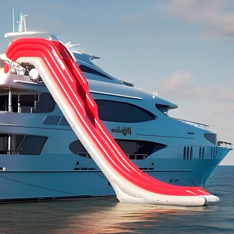 Extra Large Inflatable Heavy-Duty Yacht Water Slide With Air Pump And Protection Net (SAK23694)