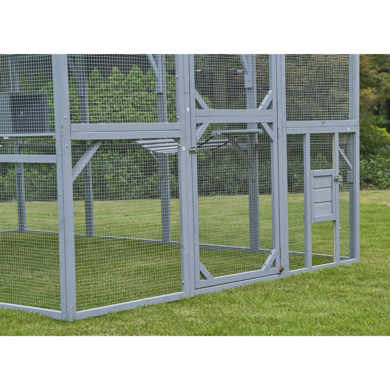 Alora Extra Large Outdoor Cat Kitten Playpen House With Platforms, And Waterproof Cover (SAK55092)