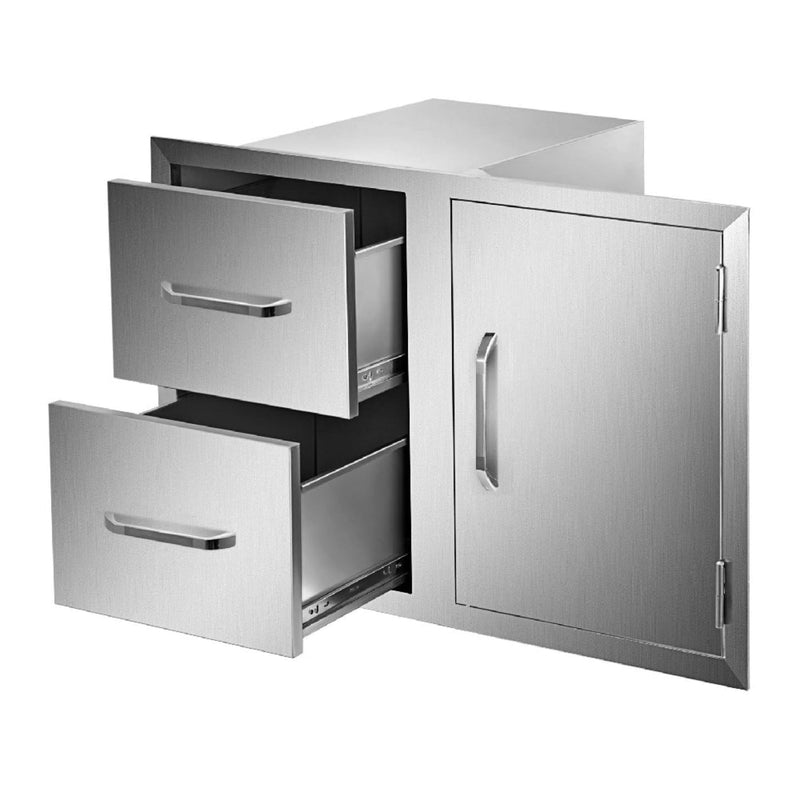 Extra Large Outdoor Stainless Steel Kitchen Storage Cabinet With Pulling Drawers (92817405)