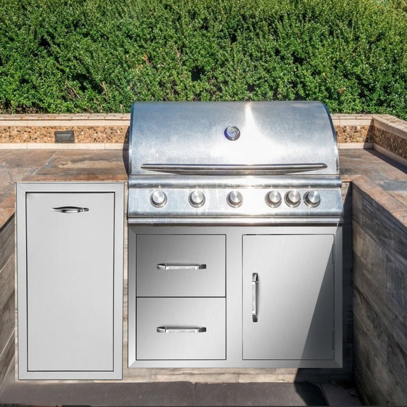 Extra Large Outdoor Stainless Steel Kitchen Storage Cabinet With Pulling Drawers (92817405)