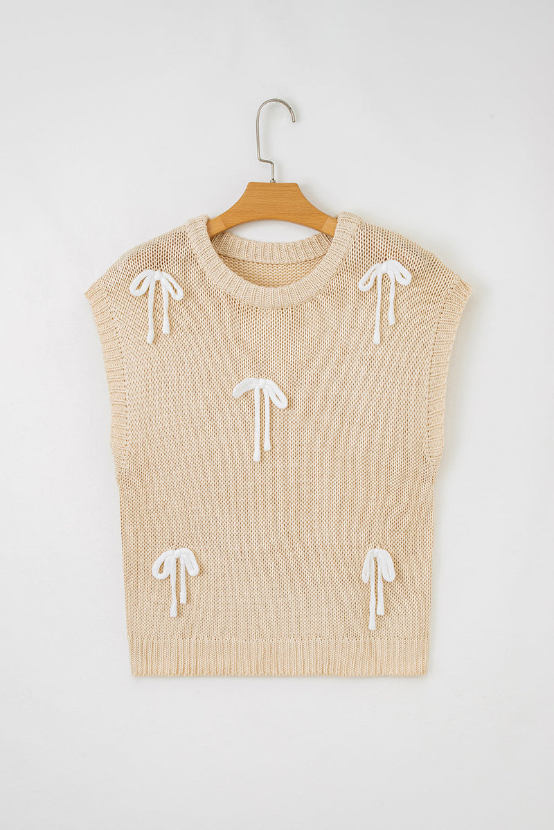 Giselle applique Cap Sleeve Sweater