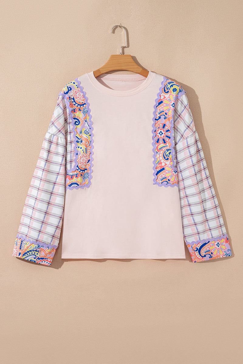 Margaret Ricrac Trim Floral Blouse
