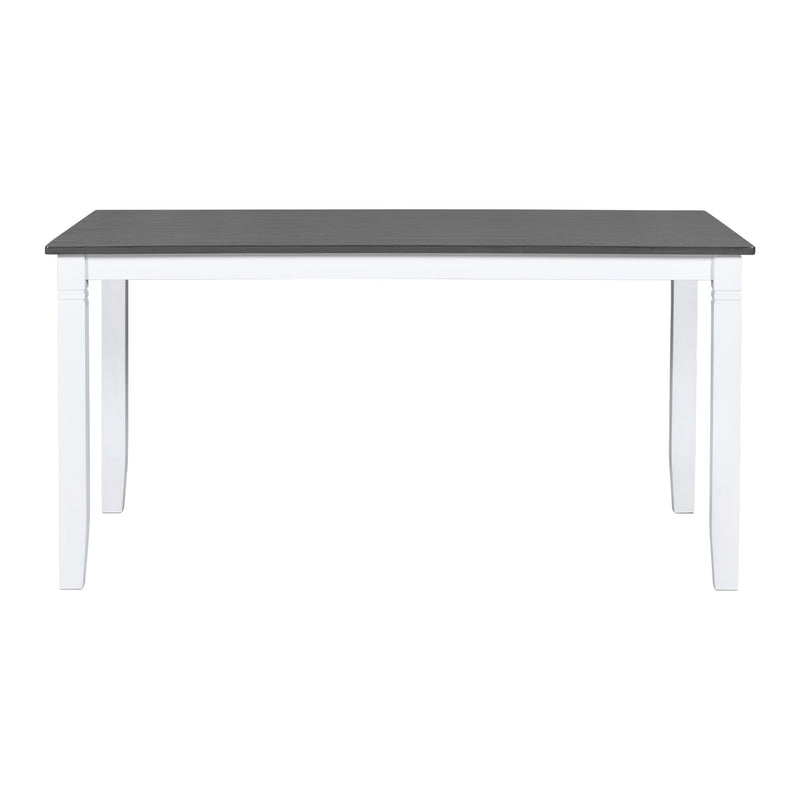 TOPMAX 6-Piece Wood Dining Table Set Kitchen Table Set with Upholstered Bench and 4 Dining Chairs, Farmhouse Style,Gray+White (old sku: SP000003AAK)