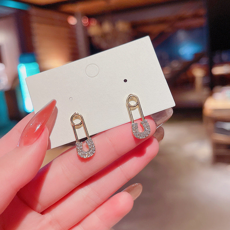 Fashion Rhinestone Pin Earrings