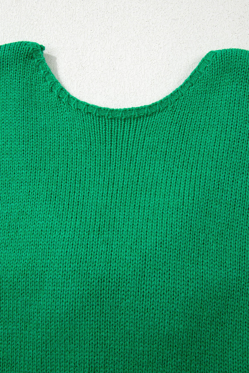 Raven Backless Bubble Sleeve Sweater