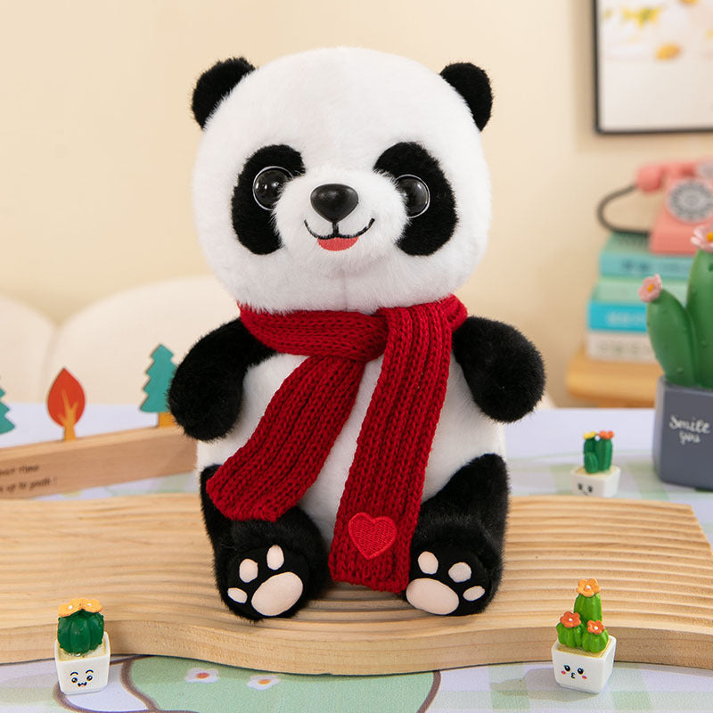 Cute Panda Plush Toy Wearing Clothes
