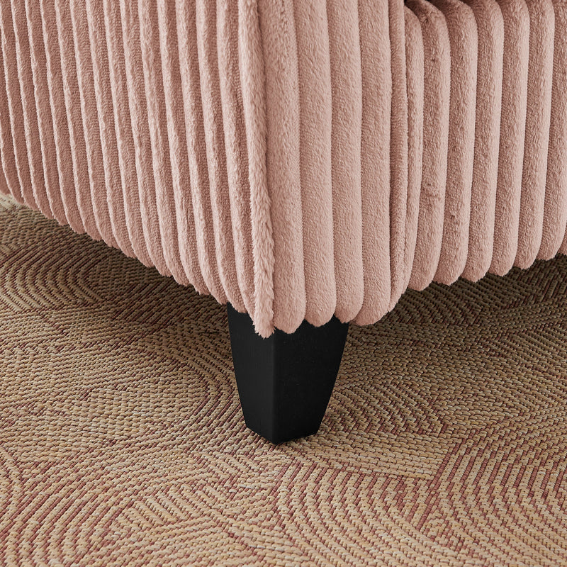 Lazy sofa chair, comfortable single-person sofa chair, with a backrest and soft seat cushion, having armrests on both sides, suitable for living room and bedroom - Pink