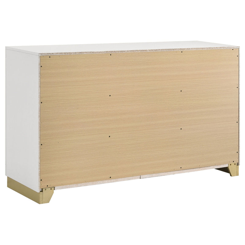 Caraway 6-drawer Dresser White