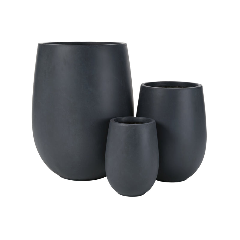 Lightweight Round MGO Outdoor Planter Set - 3 Sizes