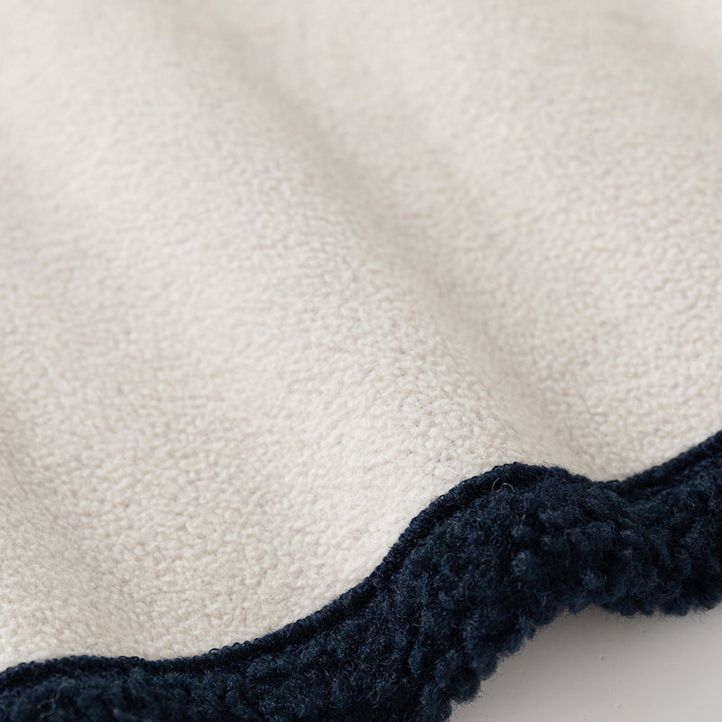 Thickened Coat Baby Fleece Stand Collar Stitching Top