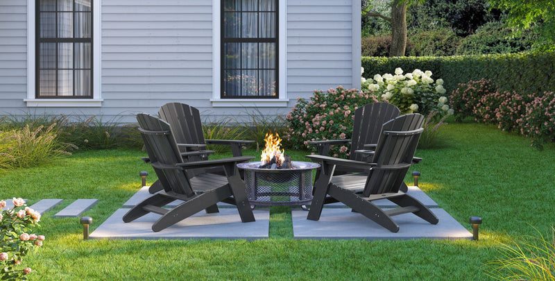 Adirondack Chair Sturdy HDPE Poly Lumber For Poolside, Patio, And Garden Relaxation