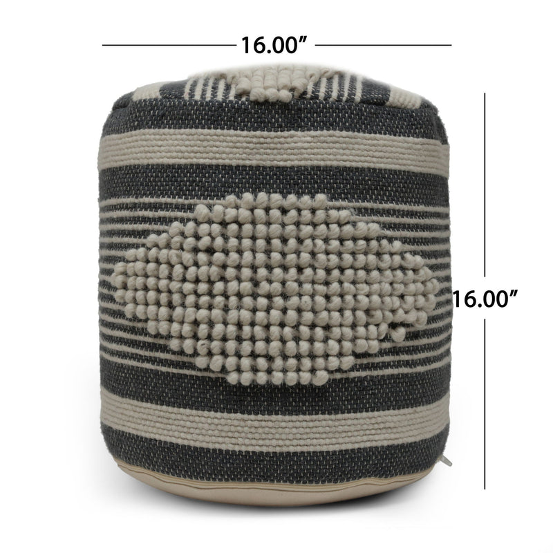 Diamond - Handcrafted Cylindrical Pouf