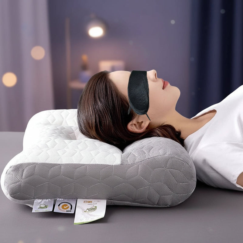 Natural Latex Cervical Pillow – Neck Support with Hot Compress & Inflatable Options