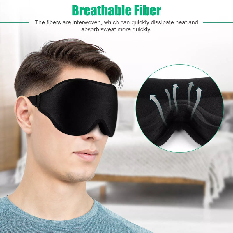 3D Silk Eye Mask – Padded Travel Sleep Mask