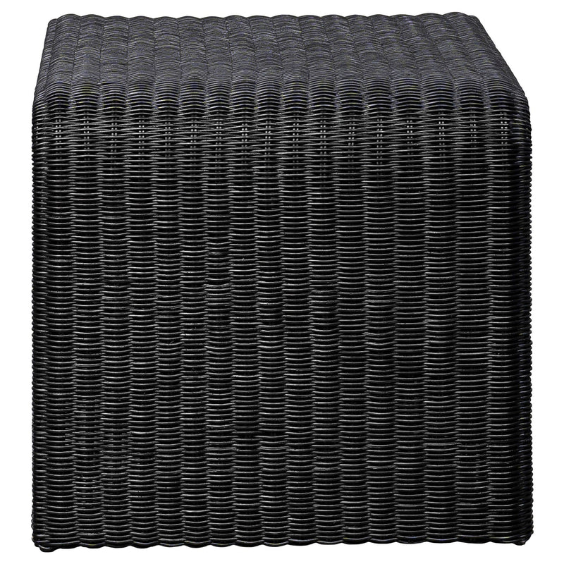 Cahya 3-piece Rattan Coffee and End Table Set Black