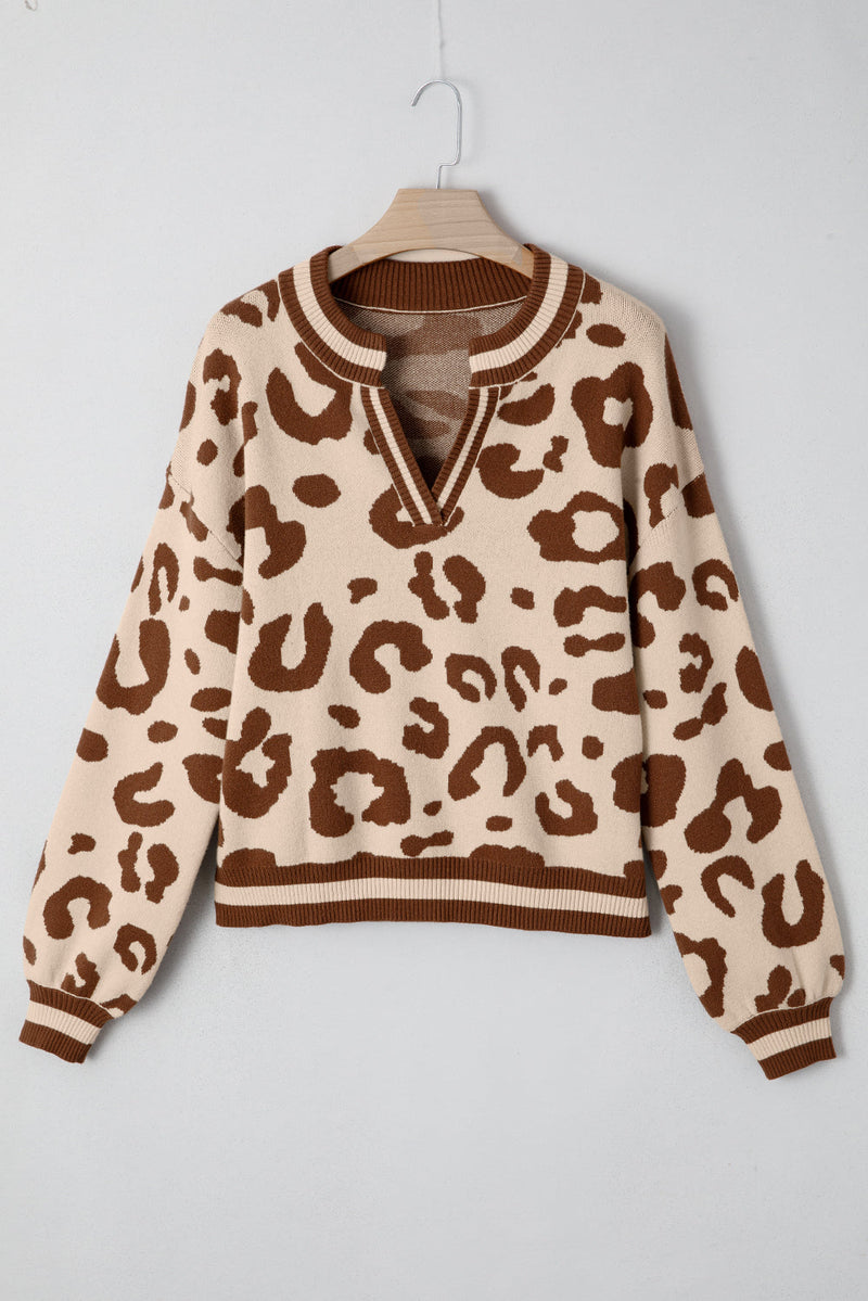 June Printed Knit Casual Sweater