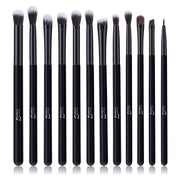 Eye Makeup Brushes 12Pcs Rose Gold Eyeshadow Makeup Brushes Set with Soft Synthetic Hairs & Real Wood Handle for Eyeshadow, Eyebrow, Eyeliner, Blending(Without Bag)