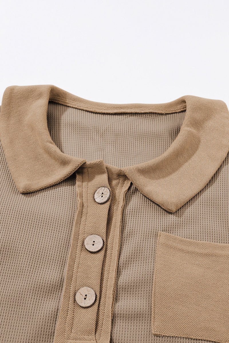 Bianca Waffle Knit Long Sleeve Top