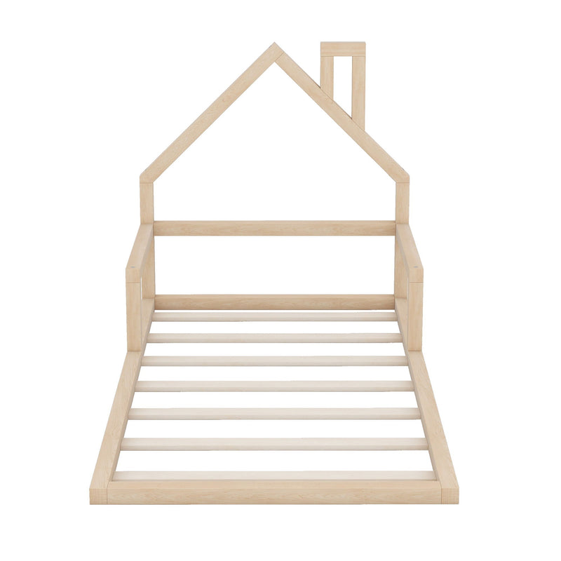 Floor Bed With House Shaped Headboard