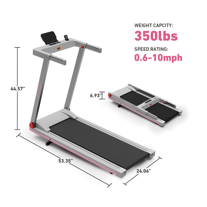 DeerRun A1 Pro Move+ 6% Incline Foldable Treadmill——Upgraded Chip & NFC Support | 350Lbs, 10mph