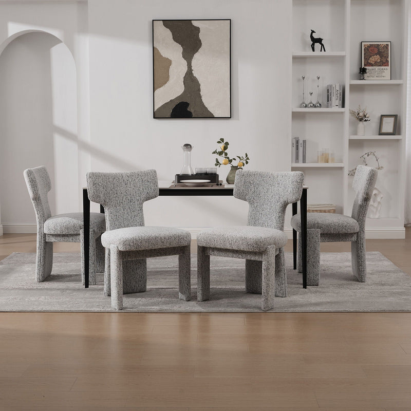 Armless Curved Back Accent Chairs