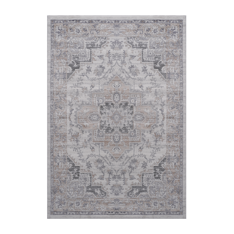 NAAR MARFI Collection 6X9 Ivory / Beige / Oriental Area Rug