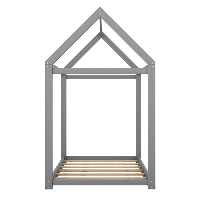 Wooden House Shaped Bed