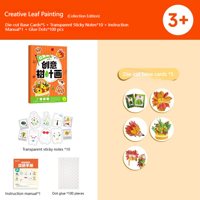 Time Study Creative Leaf Art DIY Handmade Sticker Materials Plant Specimens And Fallen Leaves