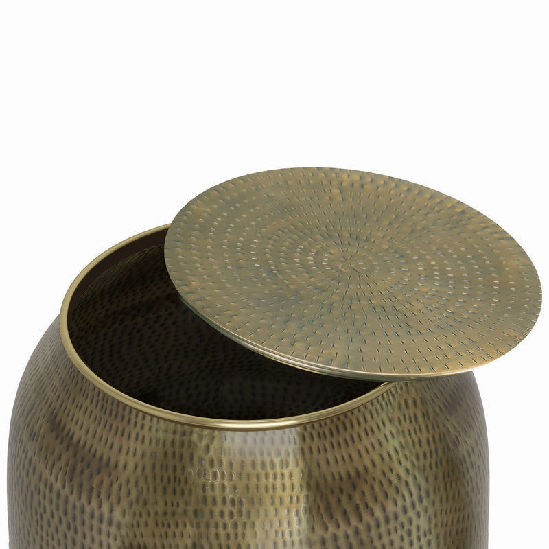 Griffen - Handcrafted Metal Storage Accent Table