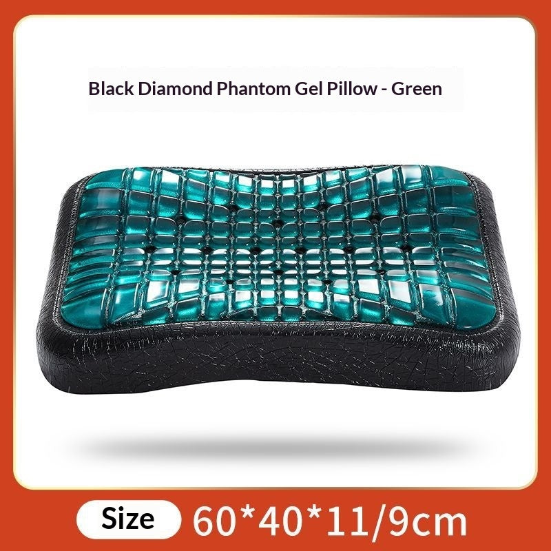 Black Diamond Phantom Gel Memory Foam Pillow – Slow-Rebound Cooling Support in Green & Red