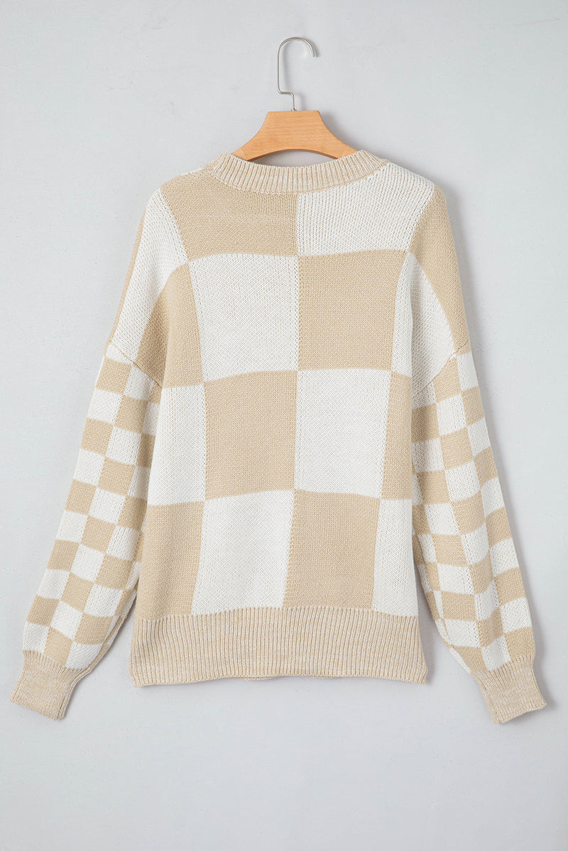 Abigail Print Drop Shoulder Sweater