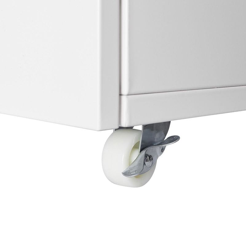 Office Furniture Copier Cabinet 2 Door Steel Copier Stand Mobile Pedestal File Printer Stand