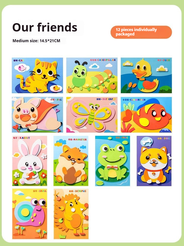 Childrens DIY 3D EVA Sticker Art Craft Toy