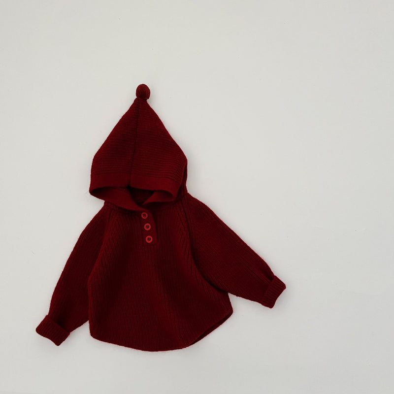 Thickened Hooded Knitted Pullover For Spring And Autumn