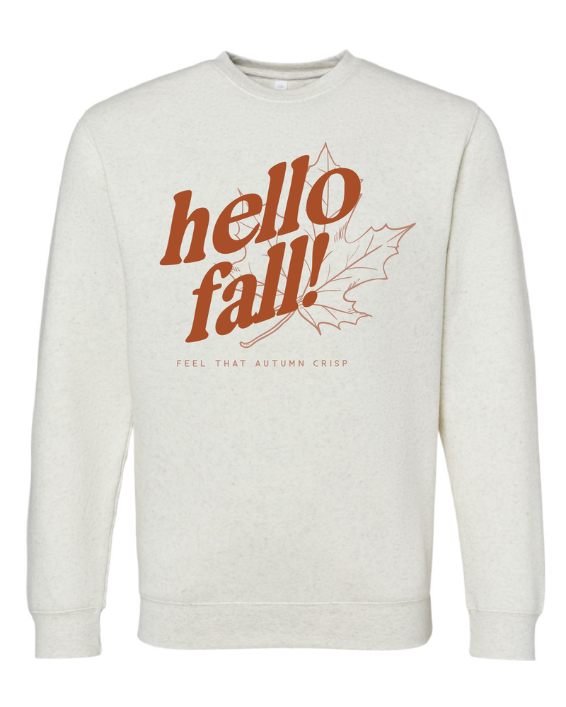 Hello Fall! - Natural Heather ELEVATED Fleece