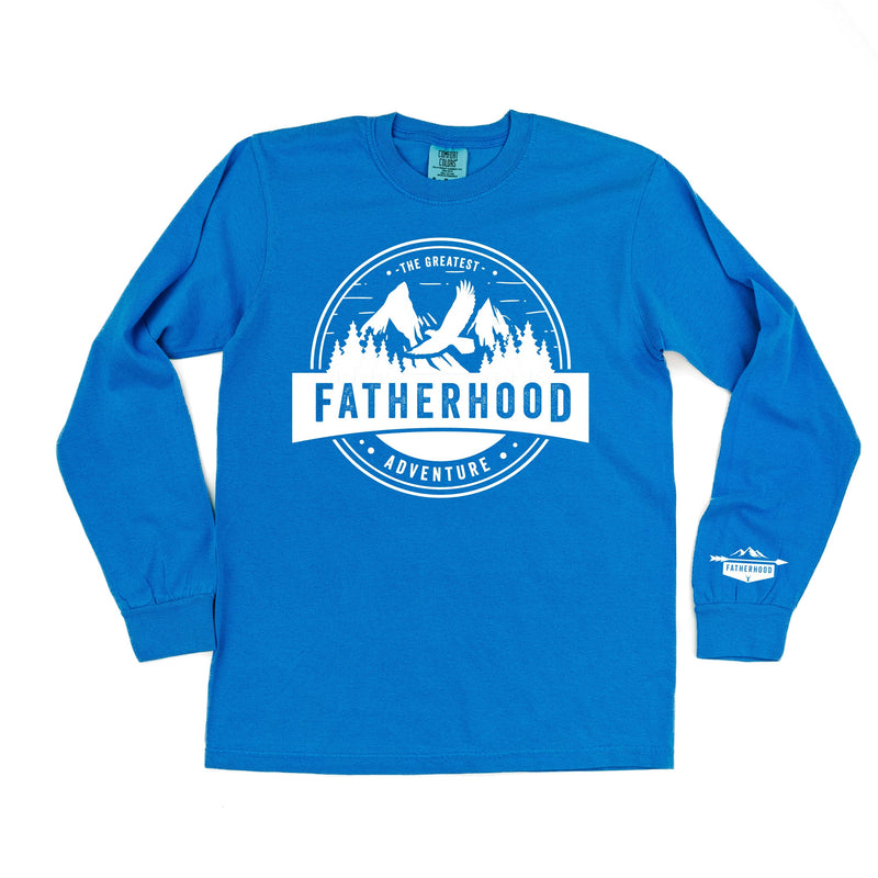 Fatherhood - The Greatest Adventure (wd) - Long Sleeve Comfort Colors Tee