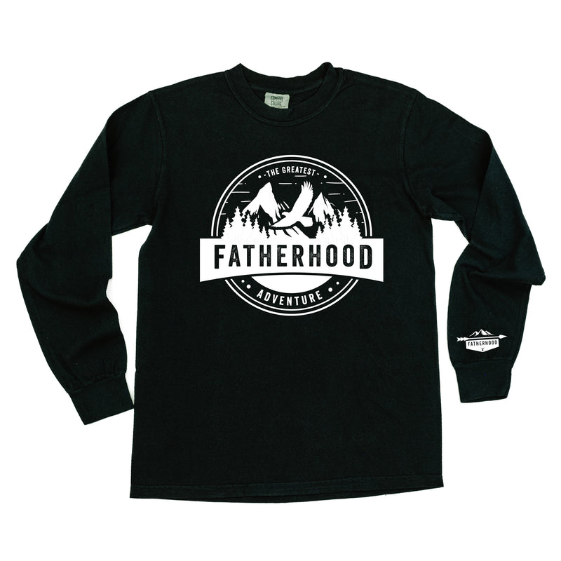Fatherhood - The Greatest Adventure (wd) - Long Sleeve Comfort Colors Tee