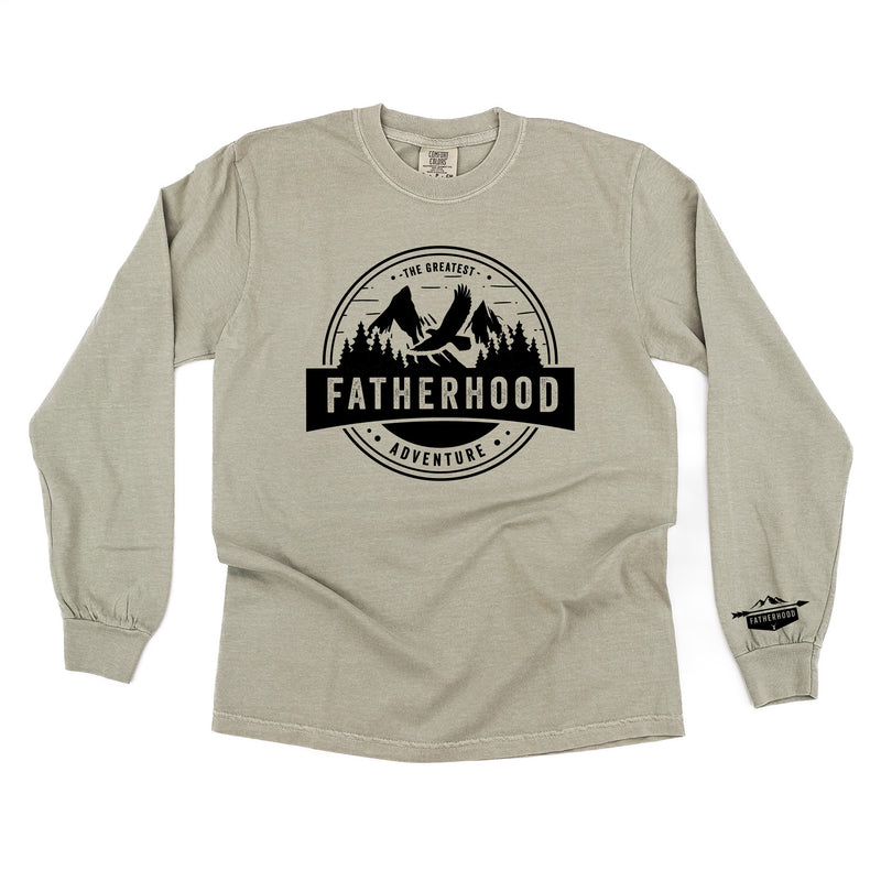 Fatherhood - The Greatest Adventure (wd) - Long Sleeve Comfort Colors Tee