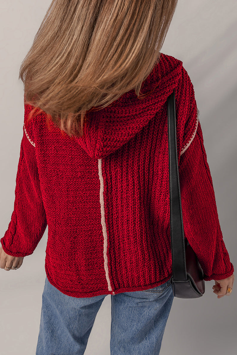 Olivia Knit Drawstring Hooded Sweater
