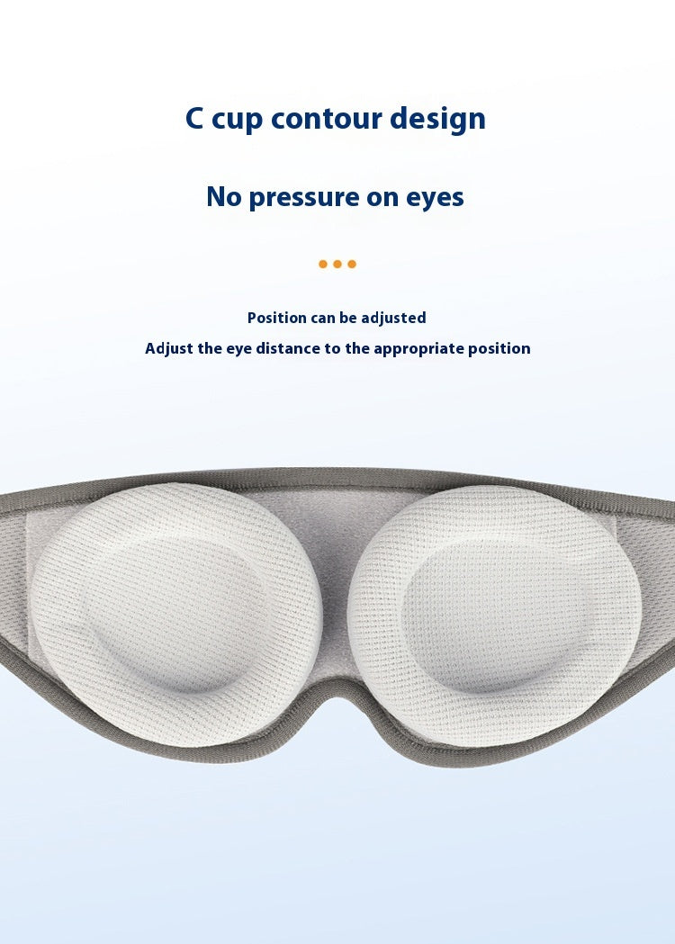 Memory Foam Sleep Eye Mask – Removable Blackout Design for Deep Rest