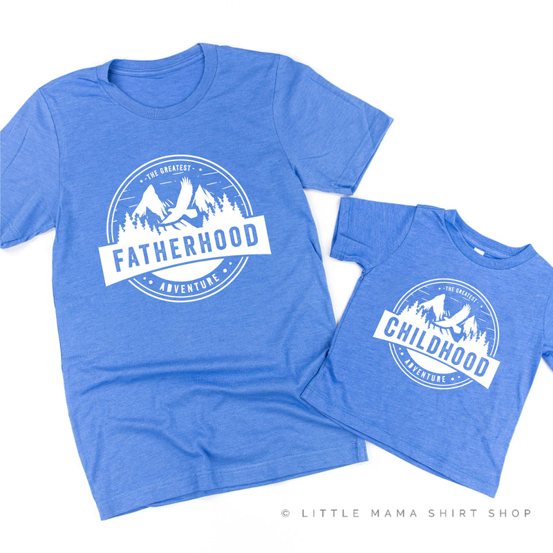 Fatherhood(Full Size) w/ Sleeve Detail + Childhood (Full Size) - The Greatest Adventure - Set of 2 Shirts
