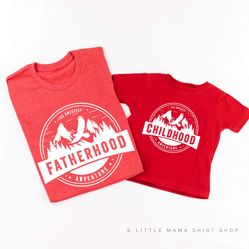 Fatherhood(Full Size) w/ Sleeve Detail + Childhood (Full Size) - The Greatest Adventure - Set of 2 Shirts