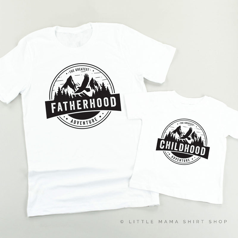 Fatherhood(Full Size) w/ Sleeve Detail + Childhood (Full Size) - The Greatest Adventure - Set of 2 Shirts