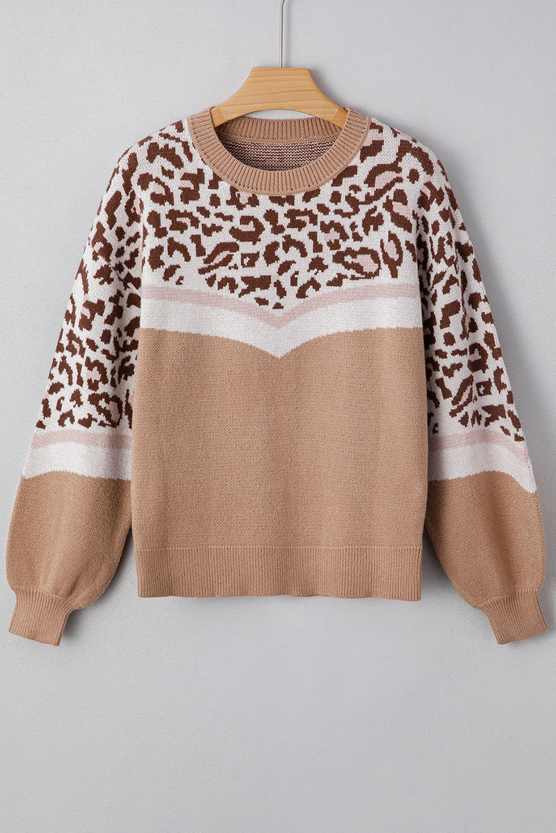 Eliana Block Knit Baggy Sweater