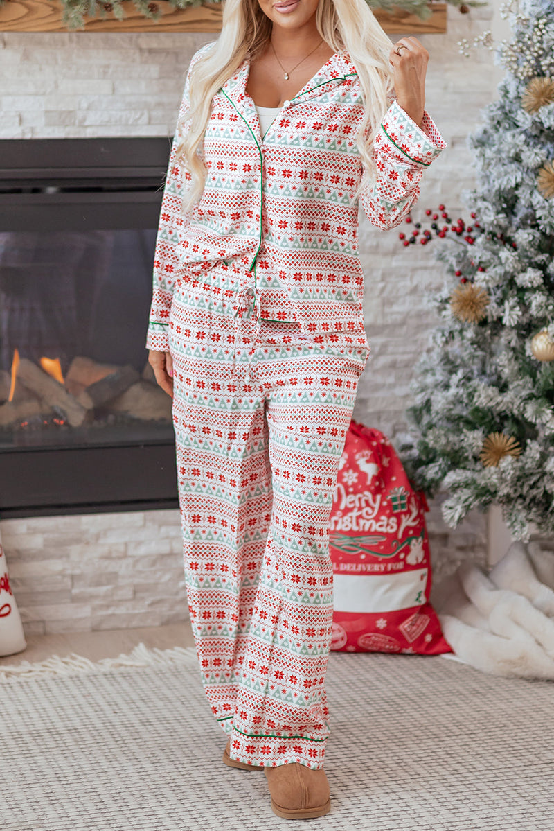 Sarai Christmas Pattern Print Shirt