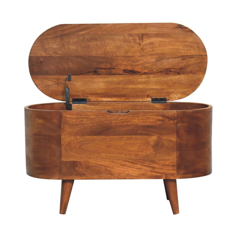 Rounded Lid Up Blanket Box