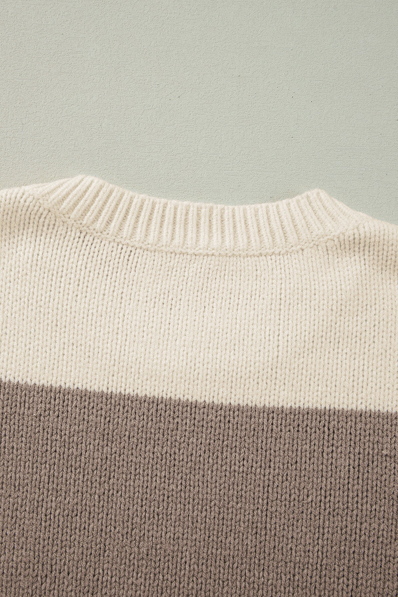 Livia Colorblock Loose Pullover Sweater