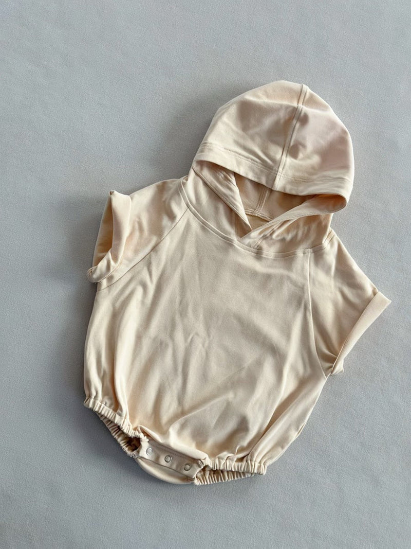Baby Cute Candy-Colored Hooded Cotton Romper