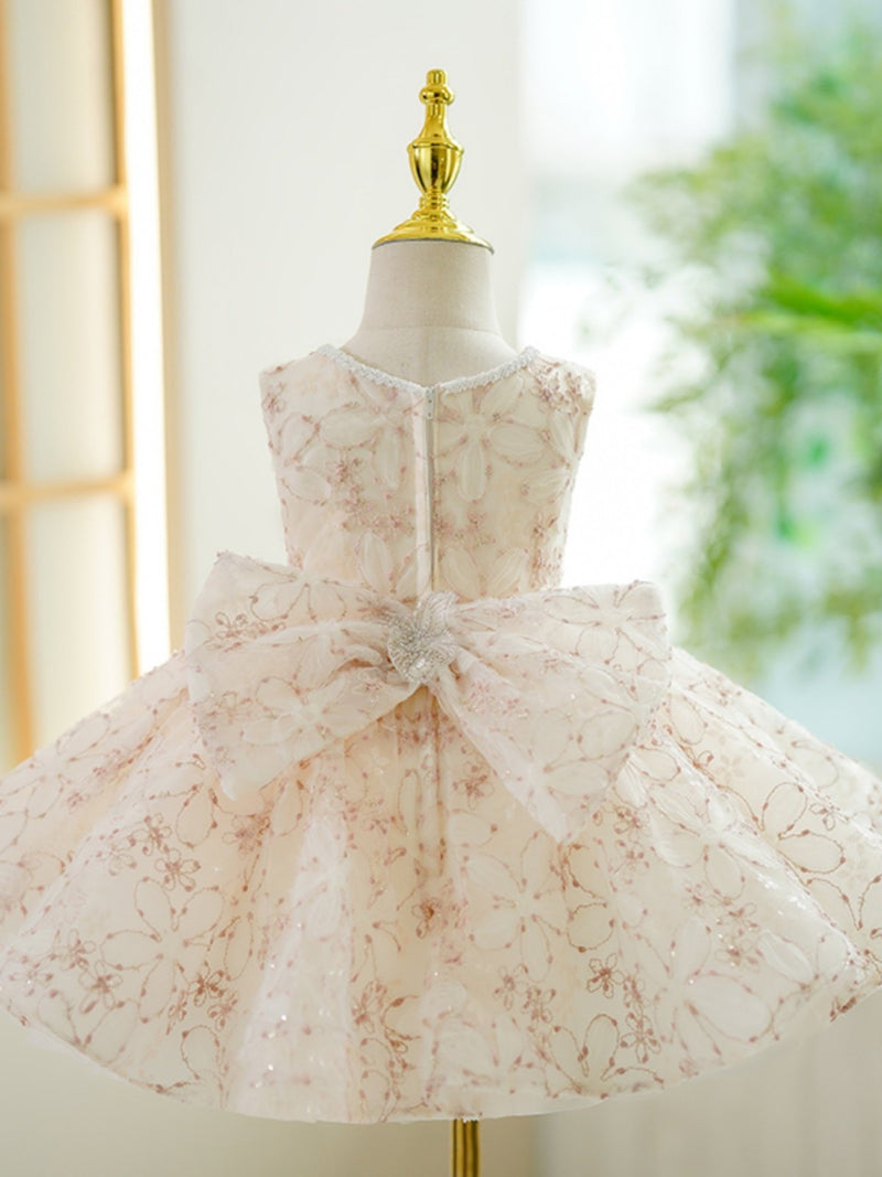 Champagne-colored High-end Piano-style Tutu Performance Outfit